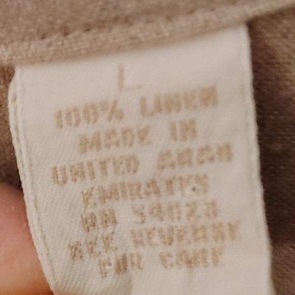 GAP Men's Size Large 100% Linen Long Sleeve Shirt - Picture 4 of 5